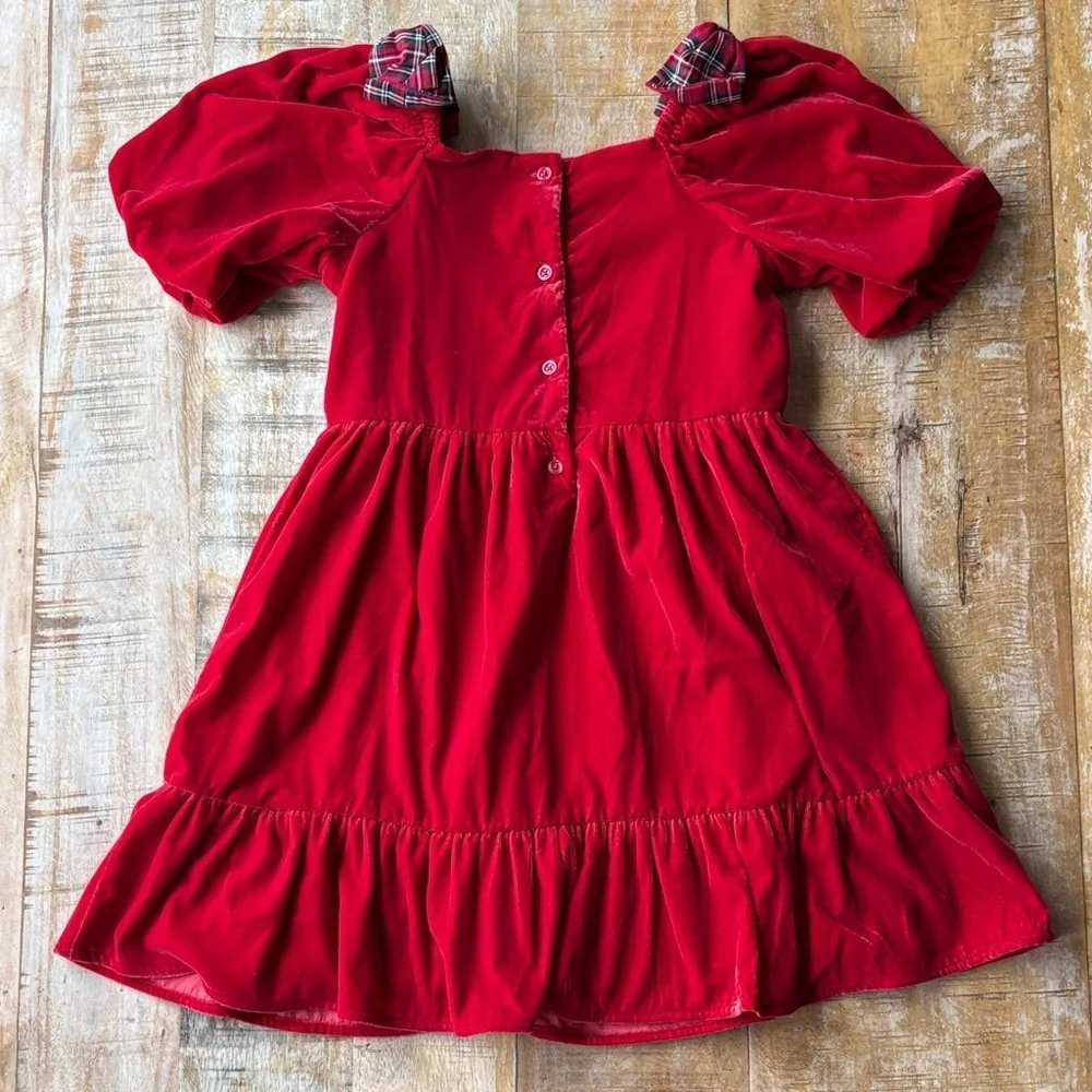 NWOT Gymboree Red Velour Dress with Bows size 8